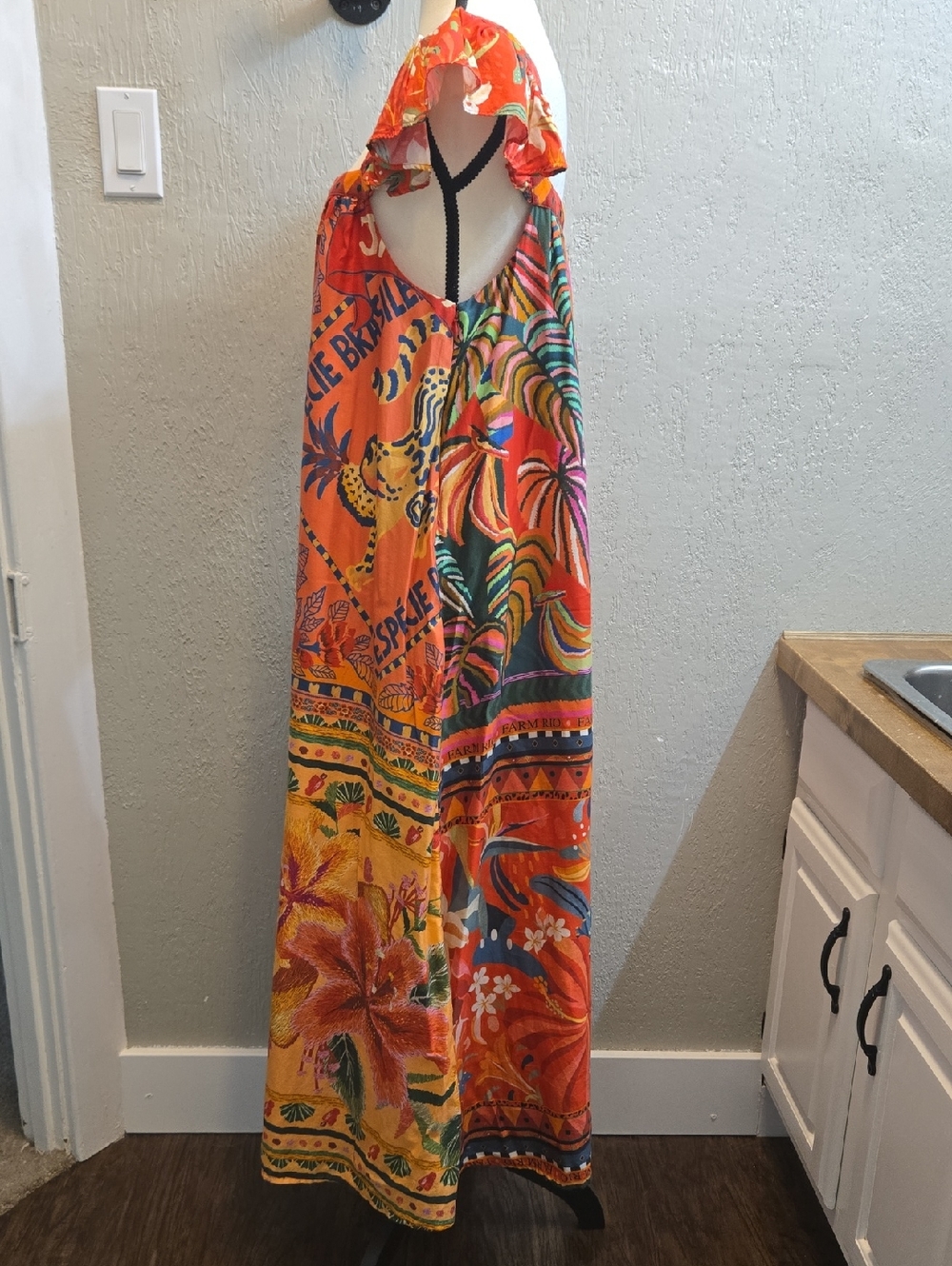 Anthropologie by Farm Rio Mosaic Ruffled Sun Midi Dress - Picture 7 of 15